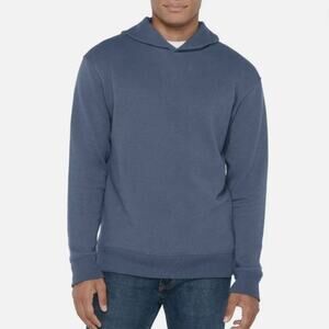 Gap Men's Textured Pullover Hoodie Dutch Blue Lightweight Coastal Unisex Sz: M